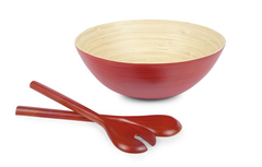 Core Home Modern Round Bowl and Servers - Cherry