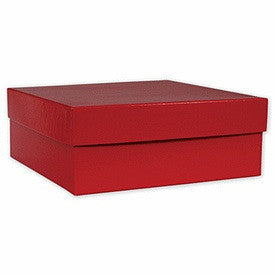 Picture of Red Hi-Wall Gift Box Top & Bottom- 8 x 8 x 3"