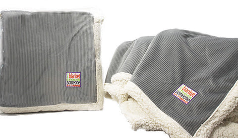 Picture of Lambswool & Corduroy Throw…"Every Blanket Feeds Someone in Need" - MM
