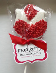 Red Tulip Marshmallow Pops - Single Bloom